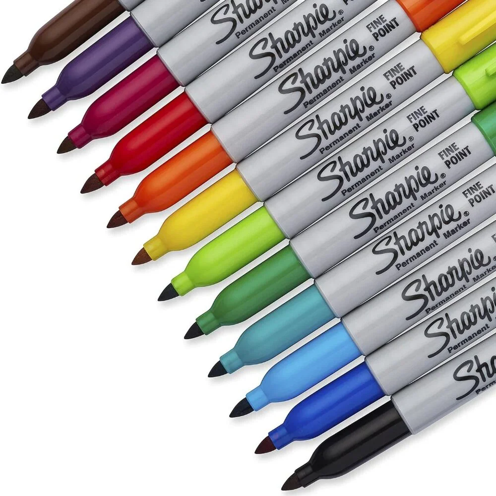 NEW SHARPIE Permanent Markers Fine Point Assorted Colors 12 Count Office School